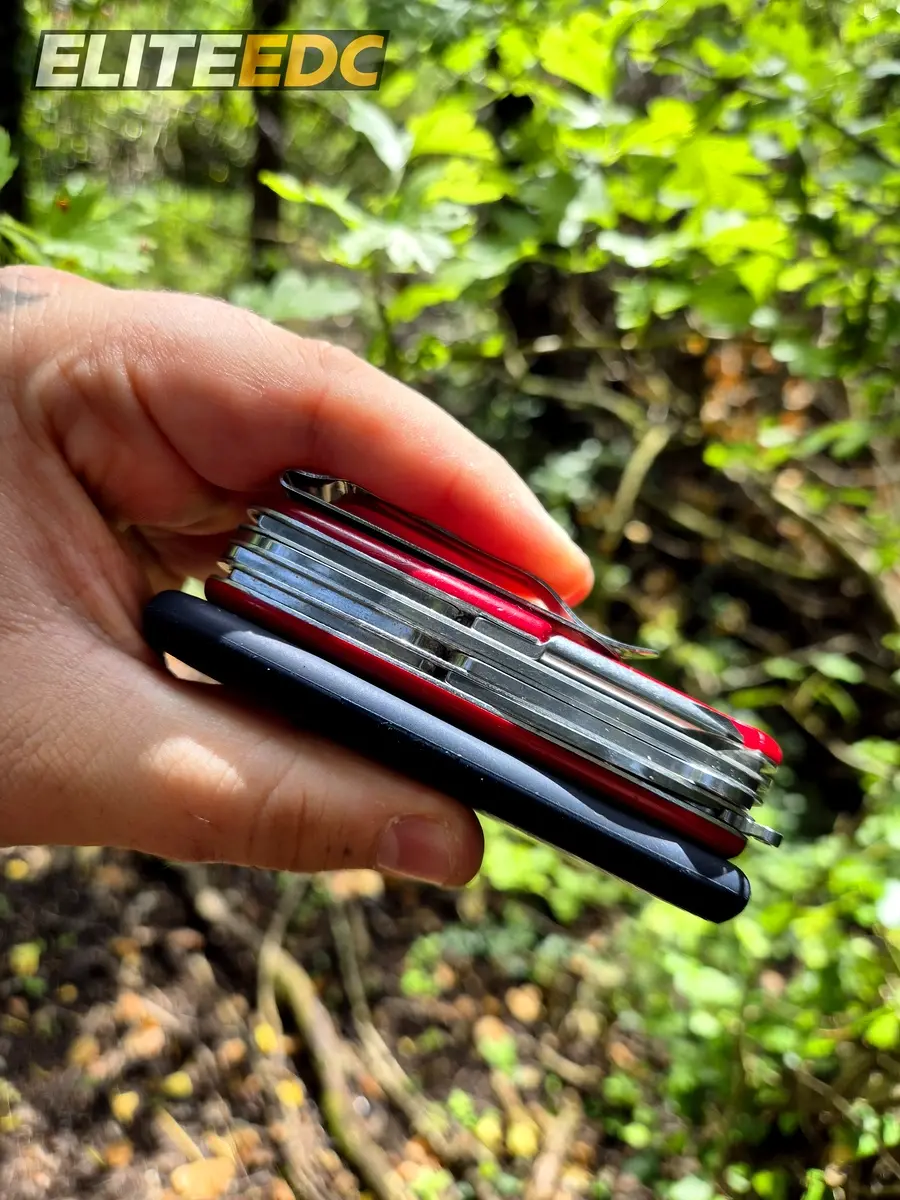 SanDisk Extreme Portable SSD V2 size comparison with Victorinox Fieldmaster