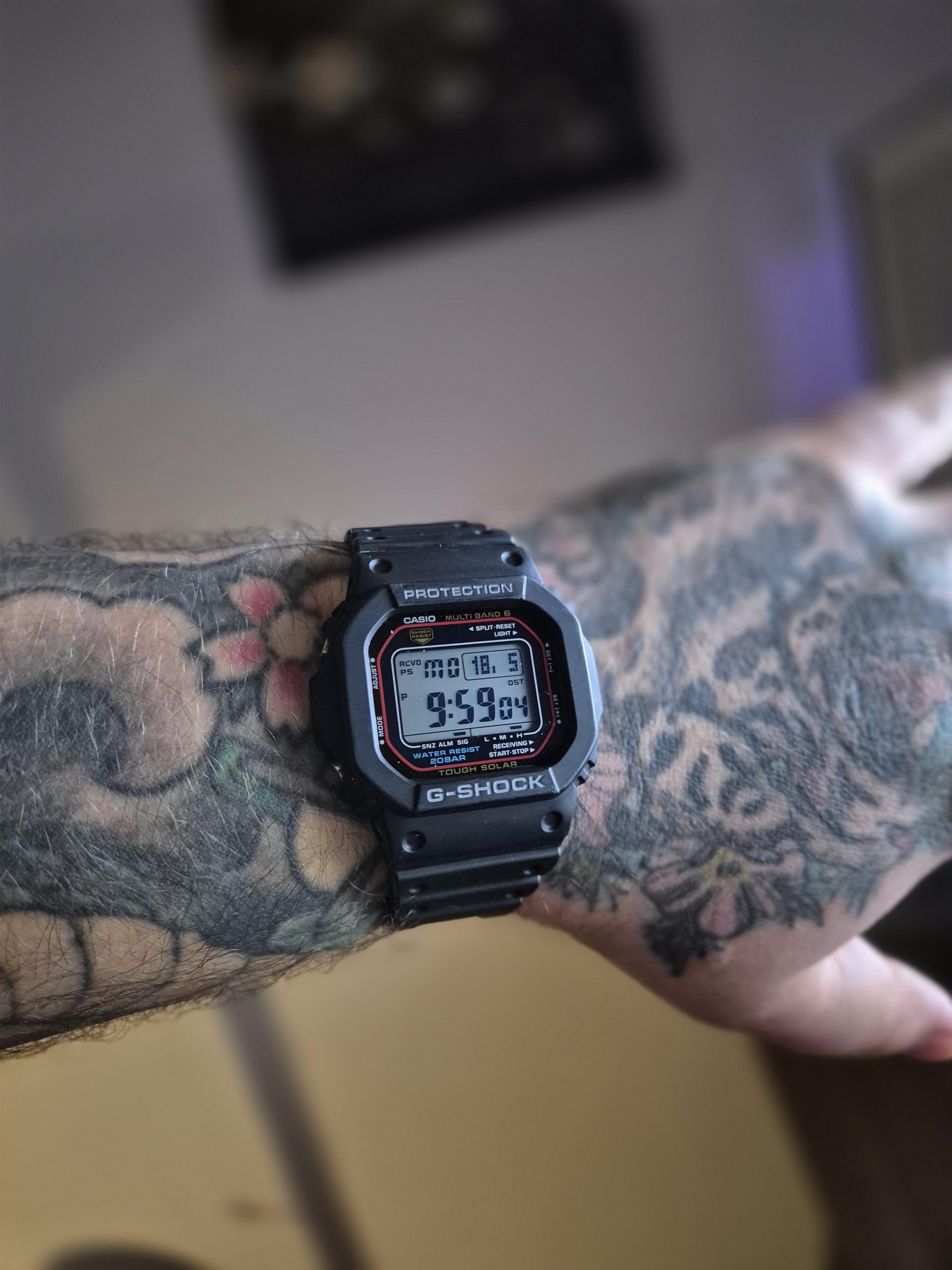 The GW-M5610U. For reference, I have large wrists at around 20cm or 7.8 inches.