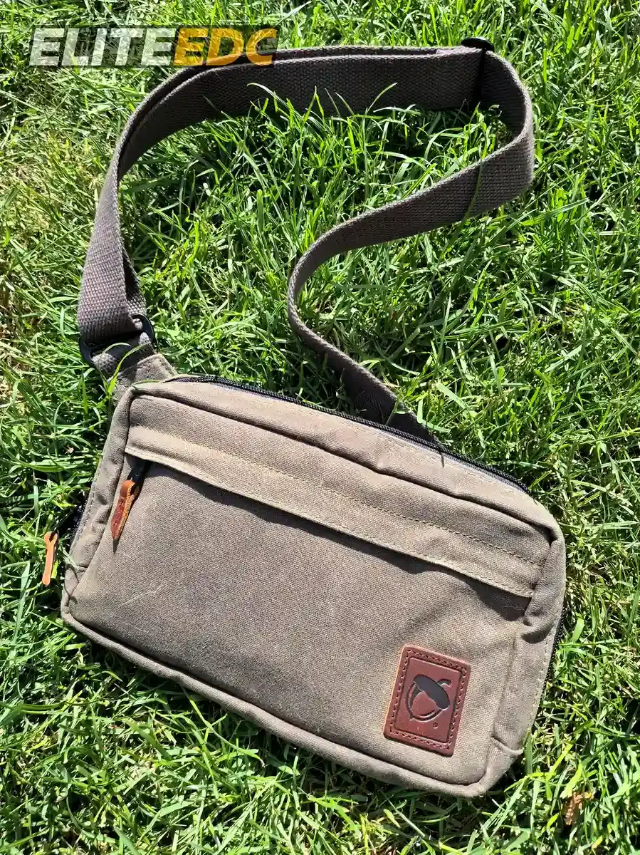 NutSac Speed Sling with cotton strap, ready to wear