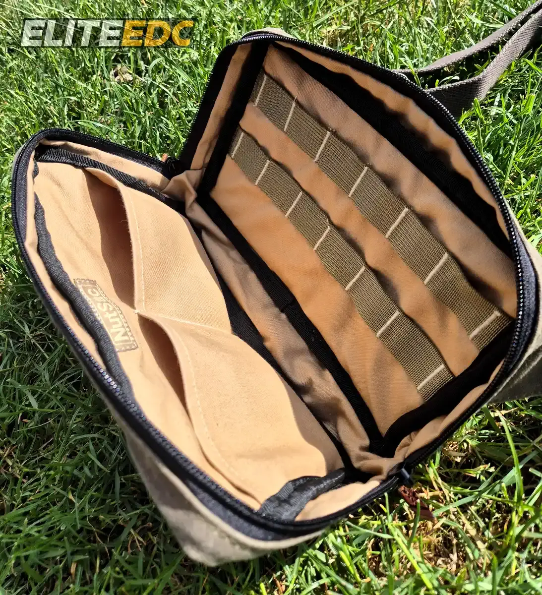 NutSac Speed Sling internal flap pockets open