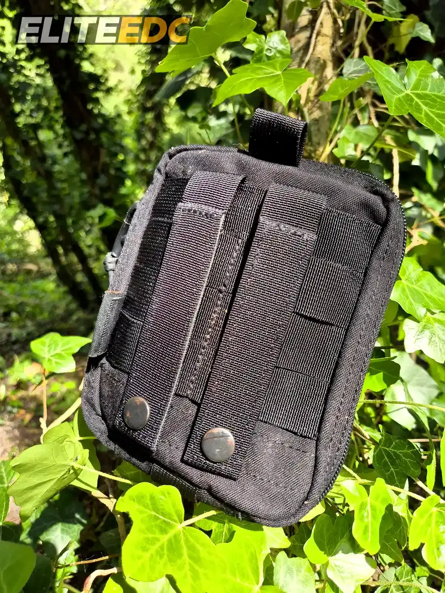 Excellent Elite Spanker MOLLE pouch back view showing MOLLE webbing